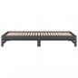 Preview: Tagesbett Ausziehbar Grau 2x(90x200) cm Massivholz Kiefer