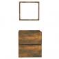 Preview: Badschrank mit Spiegel Räuchereiche Holzwerkstoff