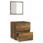 Preview: Badschrank mit Spiegel Räuchereiche Holzwerkstoff