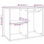 Preview: Regal für Schminktisch Braun Eichen-Optik 80x40x65 cm