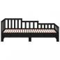 Preview: Tagesbett Ausziehbar Schwarz 2x(80x200) cm Massivholz Kiefer