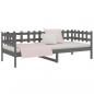 Preview: Tagesbett Grau 90x190 cm Massivholz Kiefer