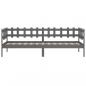 Preview: Tagesbett Grau 90x190 cm Massivholz Kiefer
