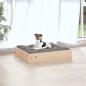 Preview: Hundebett 51,5x44x9 cm Massivholz Kiefer