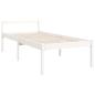 Preview: Seniorenbett mit Kopfteil 90x200 cm Weiß Massivholz
