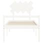 Preview: Seniorenbett mit Kopfteil 90x200 cm Weiß Massivholz