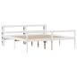 Preview: Seniorenbett mit Kopfteil ohne Matratze Weiß 200x200 cm