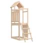 Preview: Spielturm Braun 110,5 x 52,5 x 214 cm Massives Kiefernholz