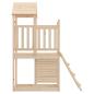 Preview: Spielturm Braun 110,5 x 52,5 x 214 cm Massives Kiefernholz