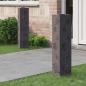 Preview: ARDEBO.de - Solar LED Weg Licht 2 pcs Schwarz Kalt gewalzter Stahl