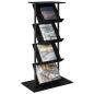 Preview: Magazinregal mit Regal Schwarz Eichen-Optik 68 x 40 x 123.5 cm