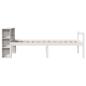 Preview: Massivholzbett mit Regal ohne Matratze Weiß 90x190 cm Kiefer