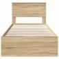 Preview: Bettrahmen Sonoma-Eiche 90 x 190 cm Ingenieurs Holz
