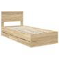 Preview: Bettrahmen Sonoma-Eiche 90 x 200 cm Ingenieurs Holz