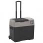 Preview: Kühlbox mit Rollen und Adapter Schwarz & Grau 50 L Polypropylen