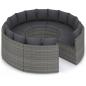 Preview: 8-tlg. Garten-Sofagarnitur mit Auflagen Poly Rattan Grau