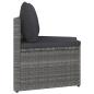 Preview: 8-tlg. Garten-Sofagarnitur mit Auflagen Poly Rattan Grau
