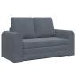Preview: Klappsofa Bett Dunkelgrau 148 x 71 x 83 cm Samt