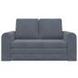Preview: Klappsofa Bett Dunkelgrau 148 x 71 x 83 cm Samt