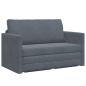 Preview: Klappsofa Bett Dunkelgrau 124 x 71 x 78 cm Samt