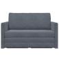 Preview: Klappsofa Bett Dunkelgrau 124 x 71 x 78 cm Samt