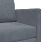 Preview: Klappsofa Bett Dunkelgrau 124 x 71 x 78 cm Samt