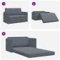 Preview: Klappsofa Bett Dunkelgrau 124 x 71 x 78 cm Samt