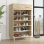 Preview: ARDEBO.de - Schuhschrank Sonoma-Eiche 60x35x105 cm Holzwerkstoff