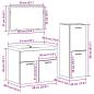 Preview: Badezimmermöbel-Set Wandmontiert mit Speicher Holzwerkstoff
