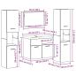 Preview: Aufbewahrungsset Wandmontiert 4 pcs Holzwerkstoff