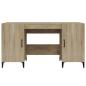 Preview: Schreibtisch Sonoma-Eiche 140x50x75 cm Holzwerkstoff