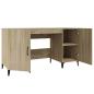 Preview: Schreibtisch Sonoma-Eiche 140x50x75 cm Holzwerkstoff
