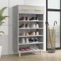Preview: ARDEBO.de - Schuhschrank Grau Sonoma 60x35x105 cm Holzwerkstoff