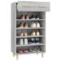 Preview: Schuhschrank Grau Sonoma 60x35x105 cm Holzwerkstoff