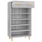 Preview: Schuhschrank Grau Sonoma 60x35x105 cm Holzwerkstoff