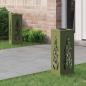 Preview: ARDEBO.de - Solar LED Weg Licht 2 pcs Olive Grün Kalt gewalzter Stahl