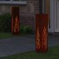 Preview: Solar LED Weg Licht 2 pcs Cortenstahl Cortenstahl