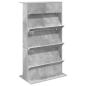 Preview: Magazinregal Beton Grau 70 x 41 x 126 cm Holzwerkstoff