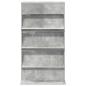 Preview: Magazinregal Beton Grau 70 x 41 x 126 cm Holzwerkstoff