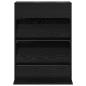 Preview: Magazinregal Schwarz Eichen-Optik 70 x 41 x 96 cm Holzwerkstoff