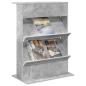 Preview: ARDEBO.de - Magazinregal mit Regal Beton Grau 70 x 41 x 96 cm Holzwerkstoff