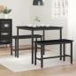 Preview: Esstische 80 x 80 x 75 cm Holzwerkstoff Schwarz Eichen-Optik