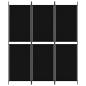 Preview: 3-tlg. Paravent Schwarz 150x180 cm Stoff