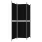 Preview: 3-tlg. Paravent Schwarz 150x180 cm Stoff