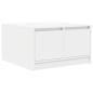 Preview: Couchtisch mit Schubladen Weiß 70,5x70x40 cm