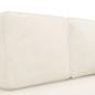 Preview: Chaiselongue mit Kissen und Nackenrolle Creme Samt