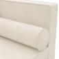 Preview: Chaiselongue mit Kissen und Nackenrolle Creme Samt