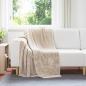 Preview: ARDEBO.de - Überwurfdecke Beige 130 x 150 cm Fleece