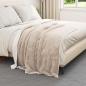 Preview: Überwurfdecke Beige 130 x 150 cm Fleece