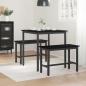 Preview: Esstische 70 x 70 x 75 cm Holzwerkstoff Schwarz Eichen-Optik